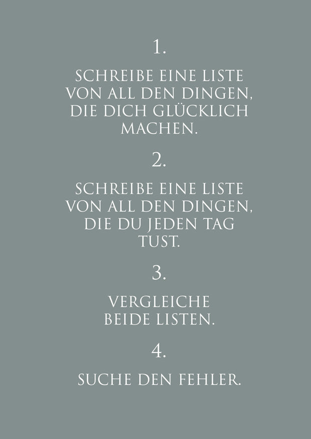 Postkarte "Schreibe eine Liste…"