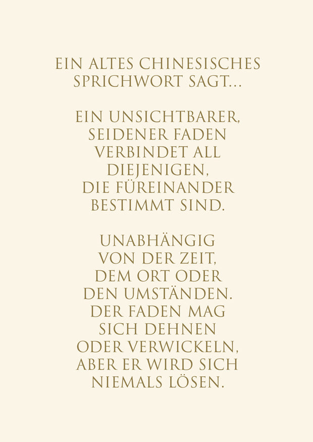 Postkarte "Der unsichtbarer Faden…"