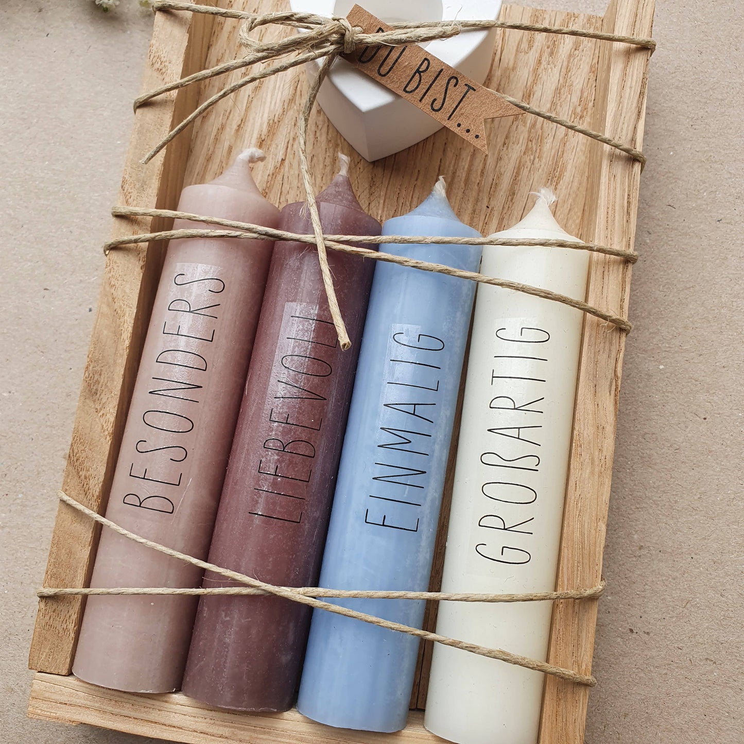 "Du bist..." Kerzenset blau | Bestseller Geburtstag