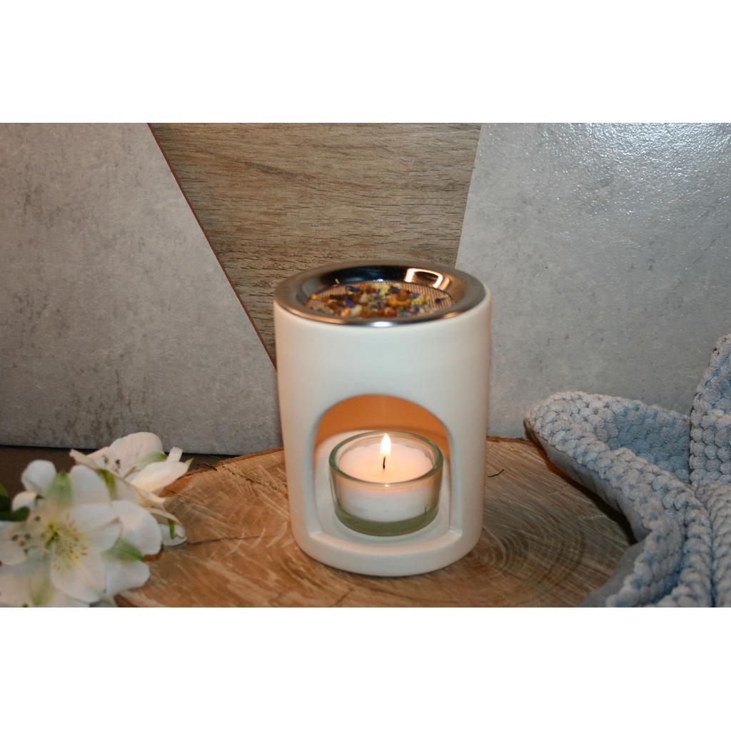 Räucherstövchen Säule beige
