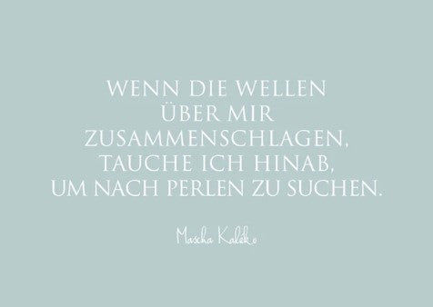 Postkarte "Nach Perlen zu Fischen…"