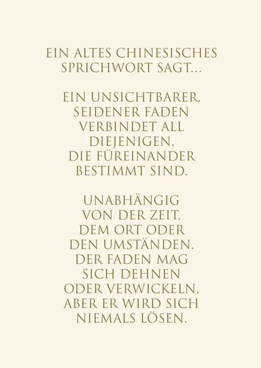 Postkarte "Der unsichtbarer Faden…"