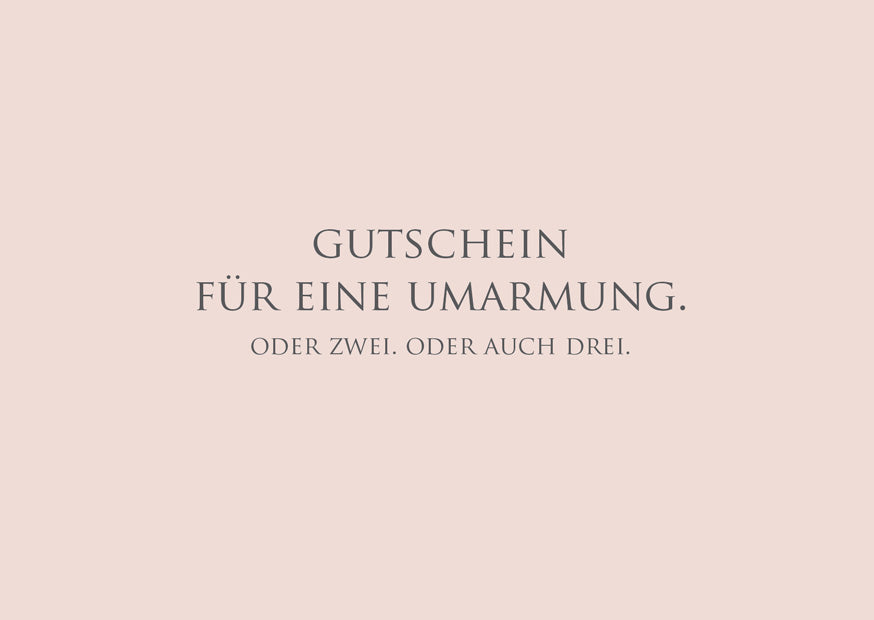 Postkarte "Gutschein... Umarmung…"