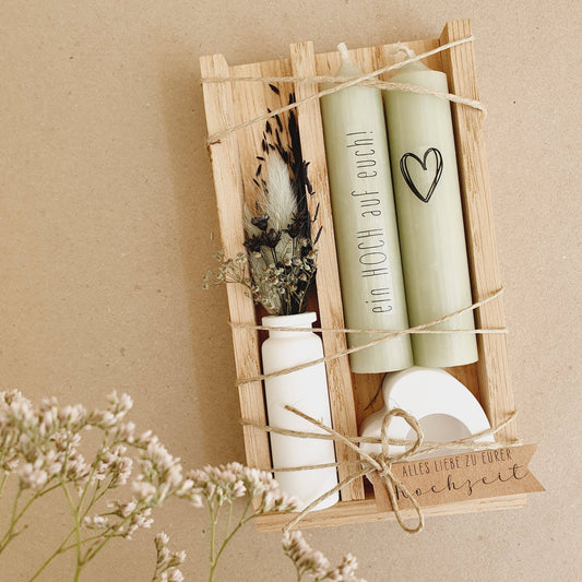 Kerze | Hochzeit | ein Hoch auf euch | Geschenk | salbei