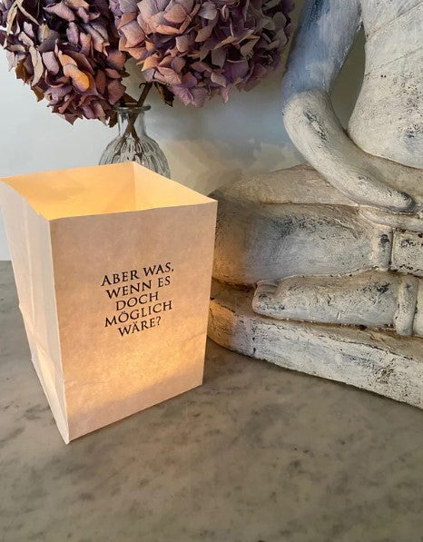 Lichttüte "Aber was, wenn es doch möglich wäre?"