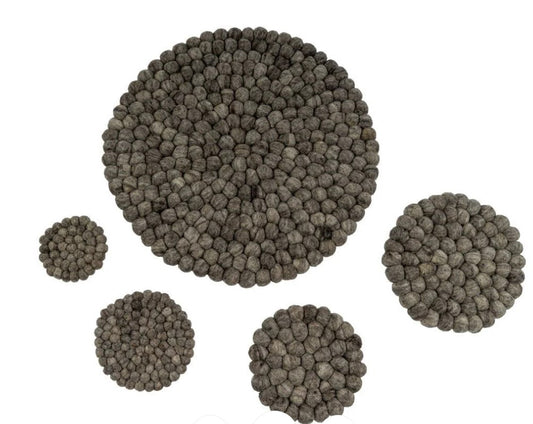 Filzuntersetzer (Durchmesser 11 cm-KS) Farbe: Grau. Empfohlen für Kopfschale.