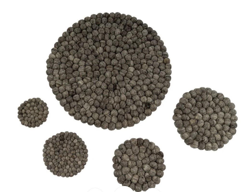 Filzuntersetzer (Durchmesser 17 cm-BS) Farbe: Grau. Empfohlen für Beckenschalen.