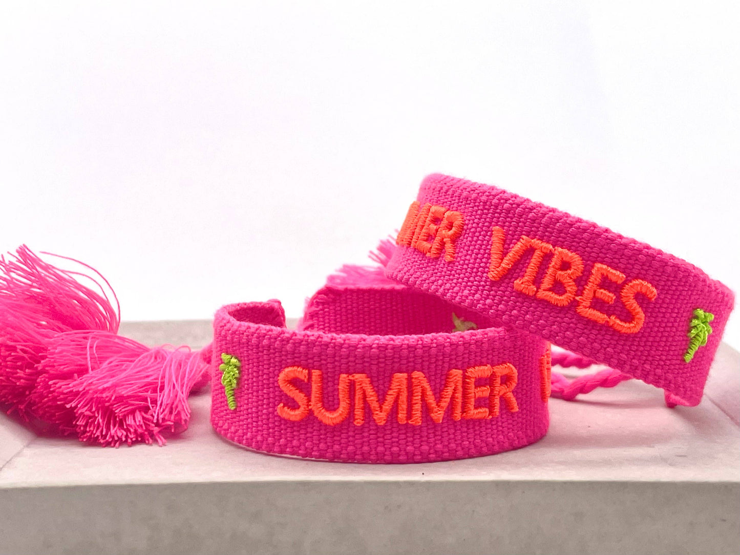 🌴  SUMMER VIBES 🌴 Statement Armband gewebt, bestickt